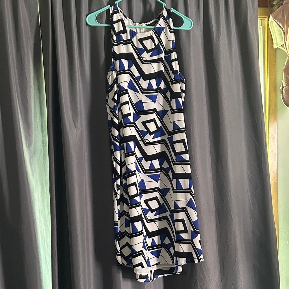 Apt. 9 Blue and White Patterned Dress